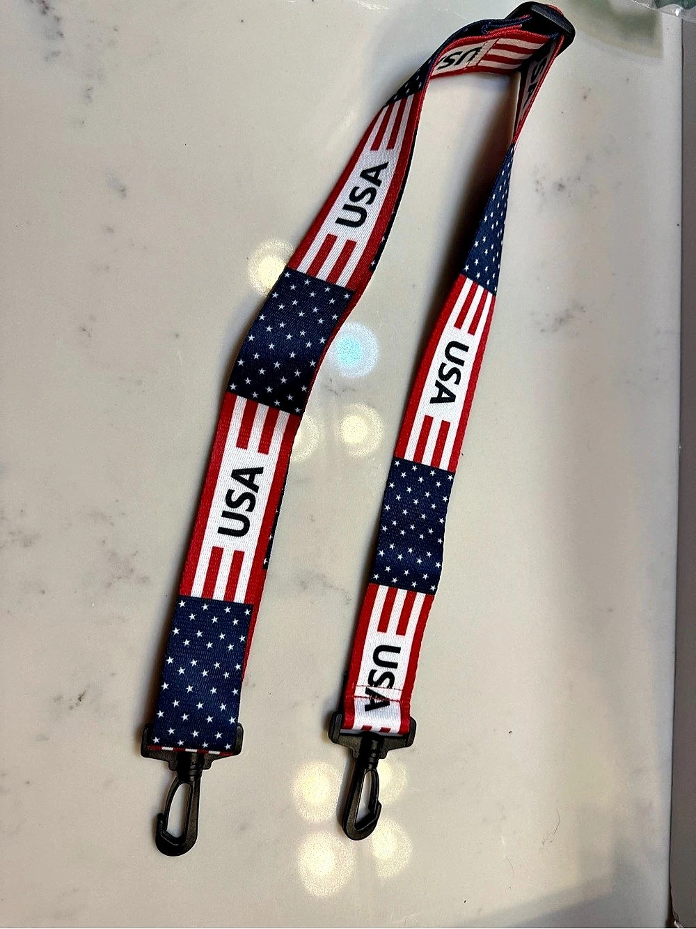 USA Flag Crossbody Strap NWT
